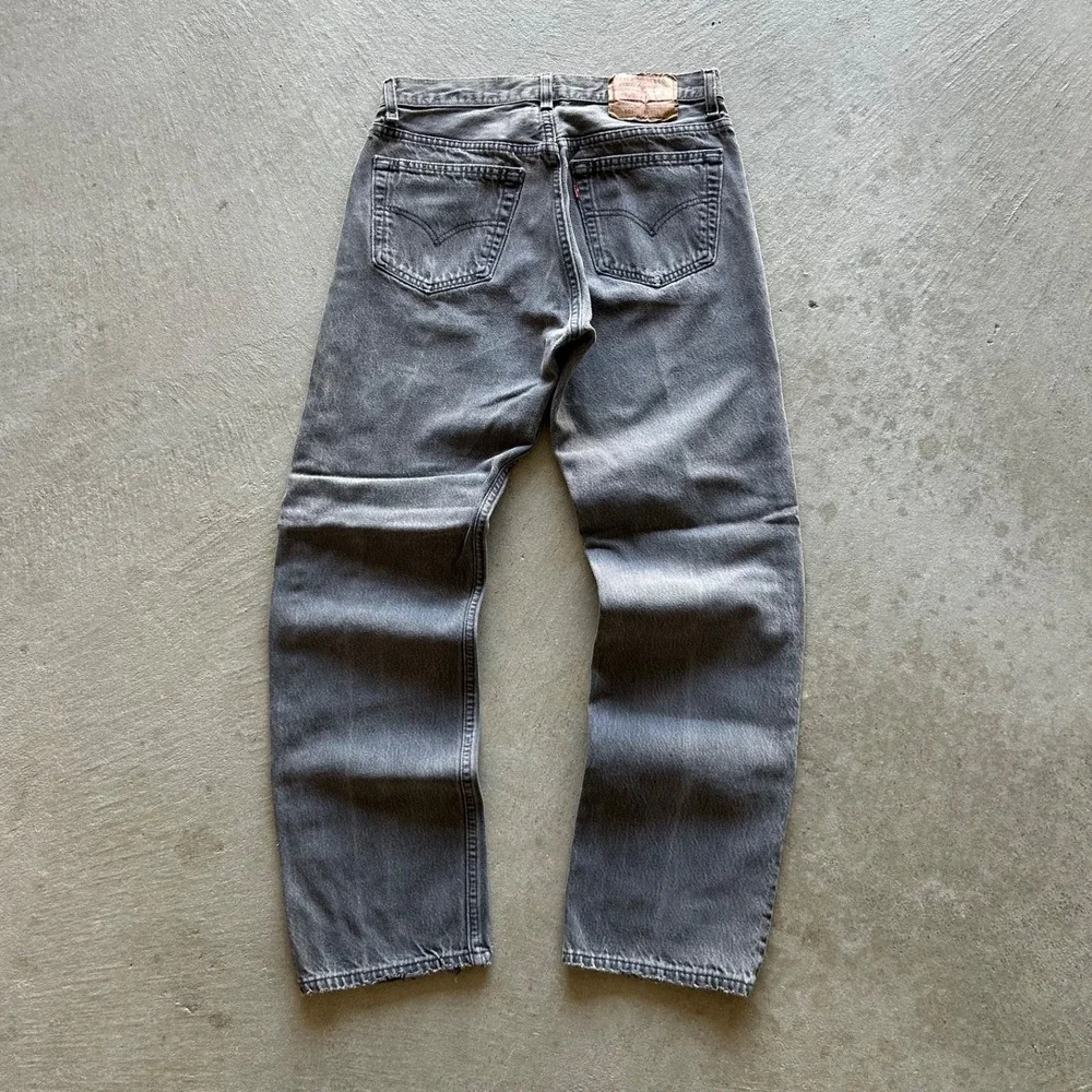 Vintage 80s Levis 501 XX Jeans Size 32x30 Black Dark Wash‎ Denim USA Made Button